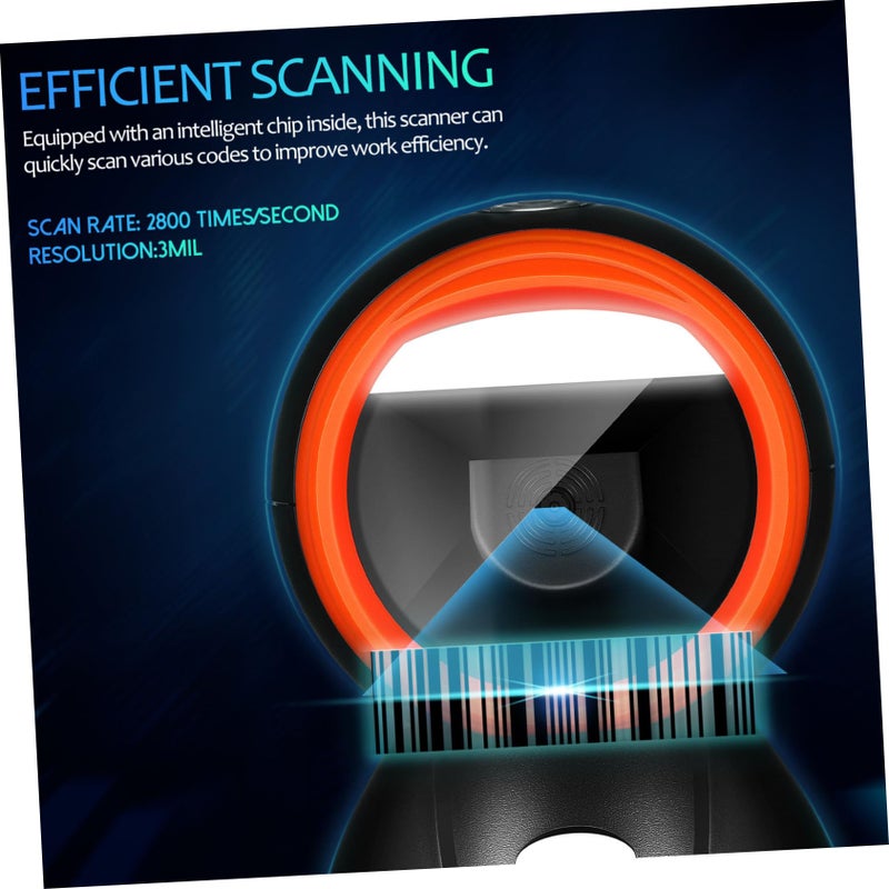 Adjustable Angle Desktop Barcode Scanner for Supermarket Retail Store Inventory Efficient QR Code Reader - Image 4