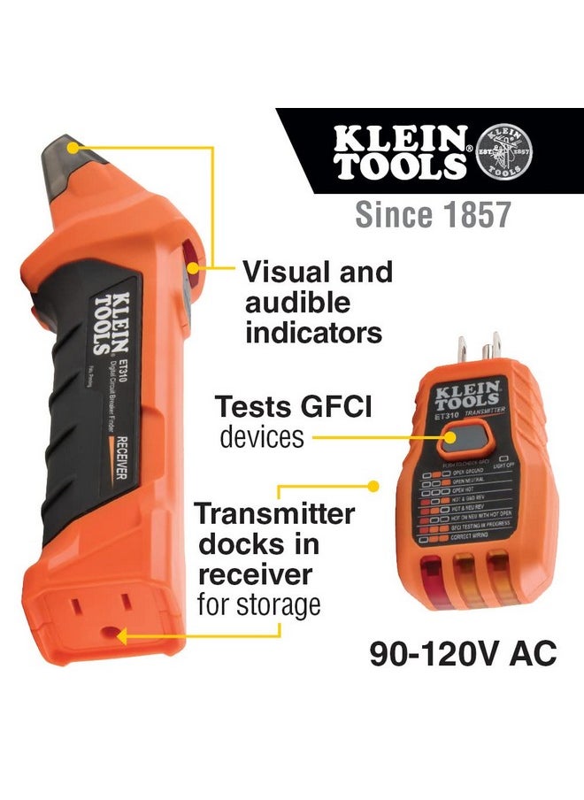Klein Tools - Klein Tools 80016 Circuit Breaker Finder Tool Kit with Accessories, 2-Piece Set, Includes Cat. No. ET310 and Cat. No. 69411 - Image 1