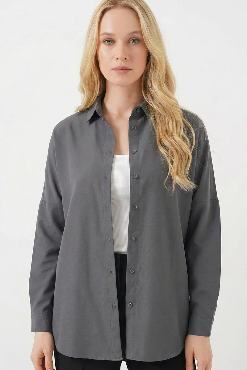 Big Dart BDART Relaxed Fit Poplin Shirt with Button Closure