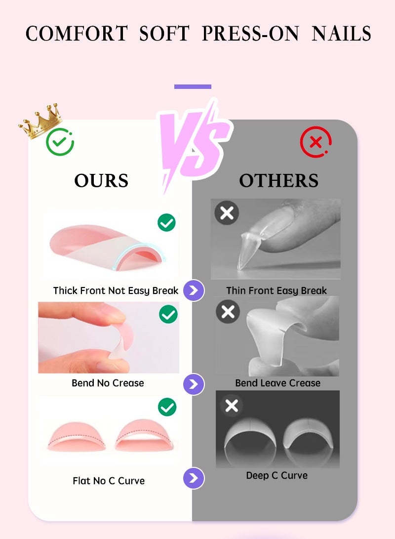 أظافر فاخرة جاهزة للتركيب (Luxury Press On Nails)، بتدرج بني موكا ناعم مع تصميم زهور ثلاثي الأبعاد مصنوع يدويًا ومزين بأحجار الراين، أظافر صناعية أومبري محايدة قابلة لإعادة الاستخدام، مناسبة للإطلالات الأنيقة اليومية والحفلات والمناسبات الخاصة - Image 5