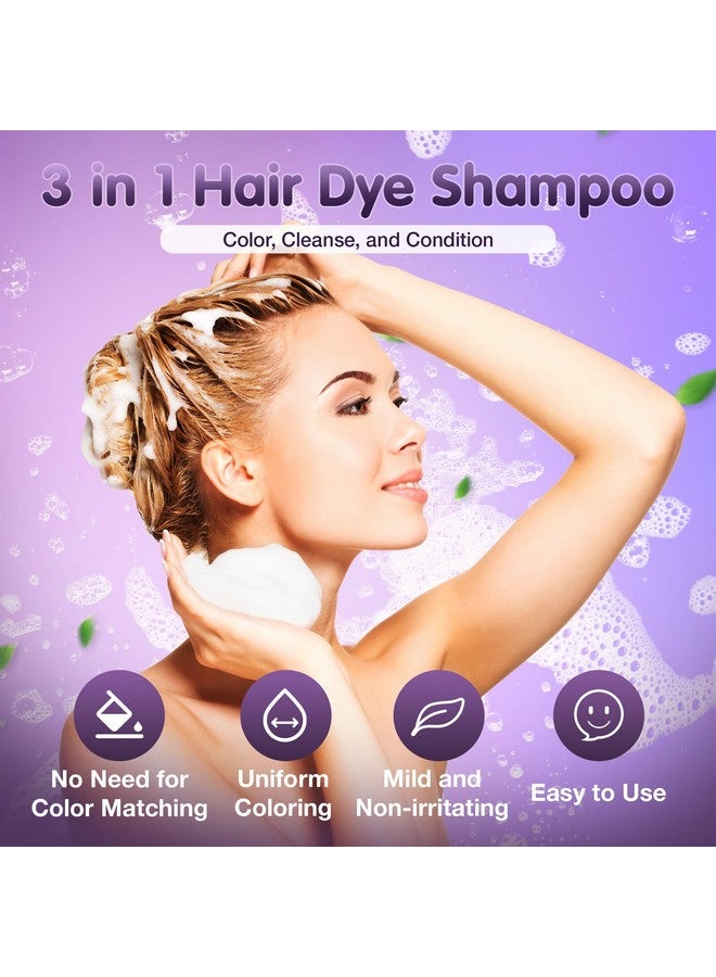 Leorx Black Hair Dye Shampoo, 3 In 1 Black Color Shampoo Hair Dye For Gray Hair Instant Herbal Coloring Shampoo For Women & Men - Shampoo Para Canas Mujer - Image 5