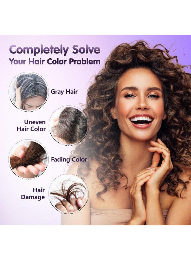 Leorx Black Hair Dye Shampoo, 3 In 1 Black Color Shampoo Hair Dye For Gray Hair Instant Herbal Coloring Shampoo For Women & Men - Shampoo Para Canas Mujer - Image 4