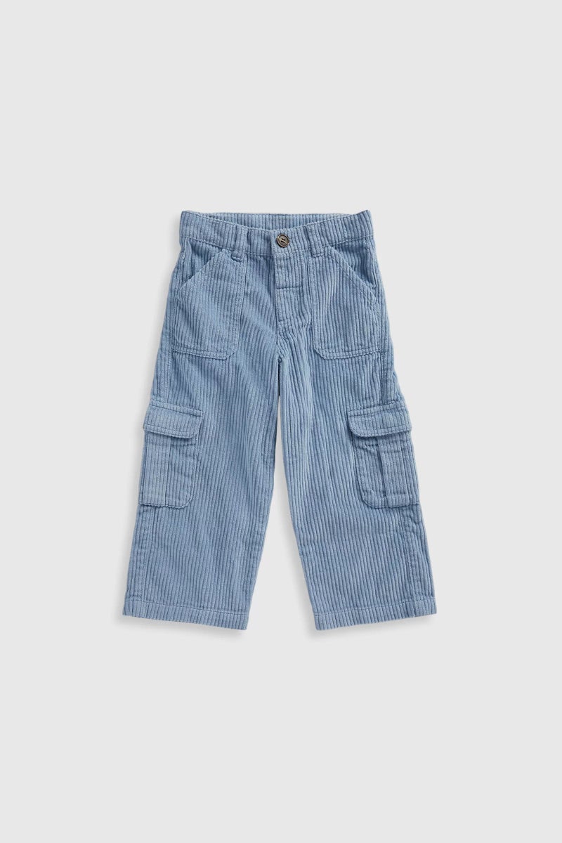 mothercare Blue Wide-Leg Cord Trousers