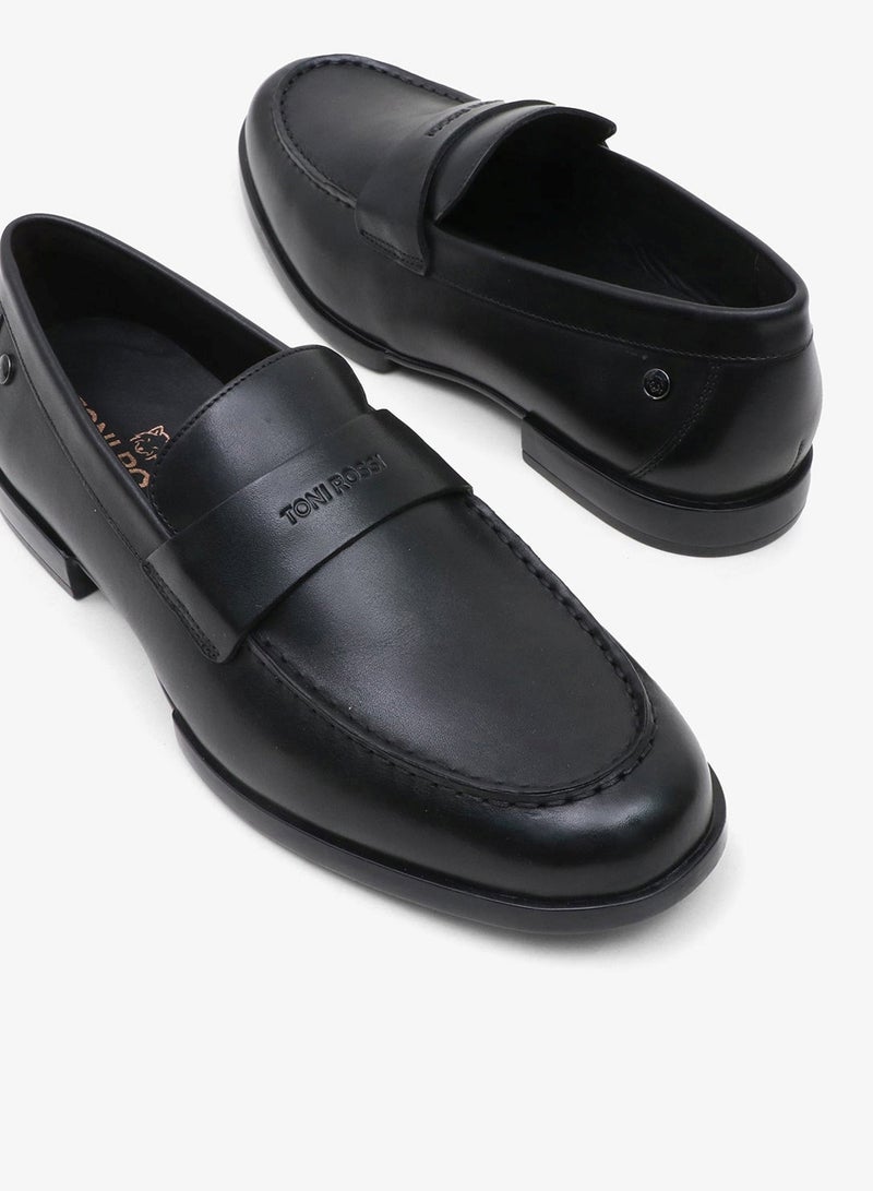 TONI ROSSI Button Casual Men’s Leather Loafers - Image 4