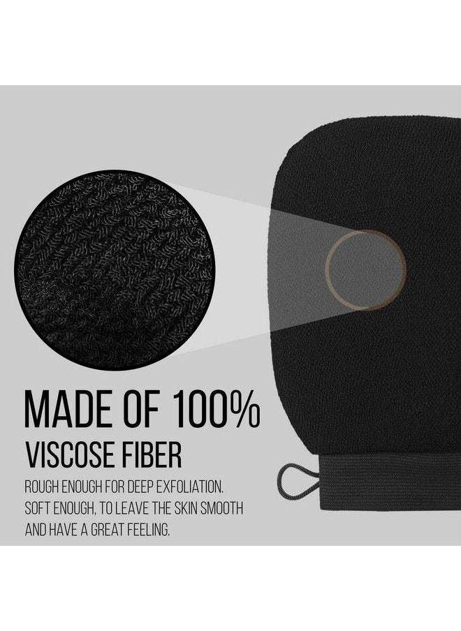 VALITIC Exfoliating Glove Body Scrubber Exfoliator Mitt For Use At Shower Or Bath Exfoliating Body & Face Dead Skin Remover Korean Style Exfoliating Women & Men Washcloth Pair Black  - Image 5