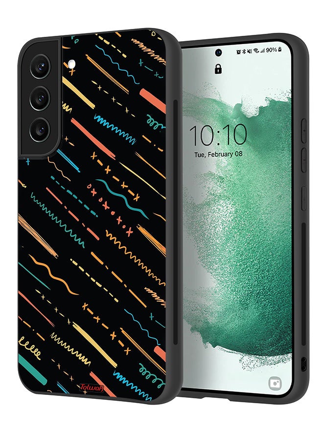 Tolwak Samsung Galaxy S22 5G Protective Case Cover X Lines Abstract Pattern - Image 1