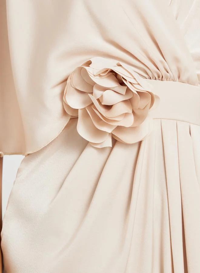 Styli Styli Corsage Detail Flared Sleeves A-Line Maxi Dress