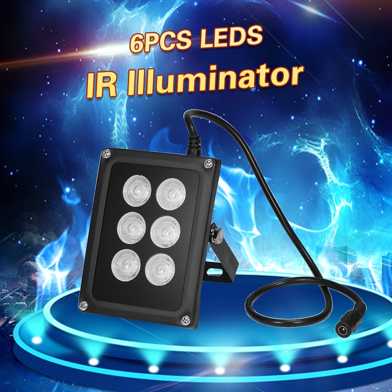 Infrared Illuminator 6pcs Array IR LEDS IR Illuminator Night Vision Wide Angle Long Range Outdoor Waterproof for CCTV Security Camera - Image 2