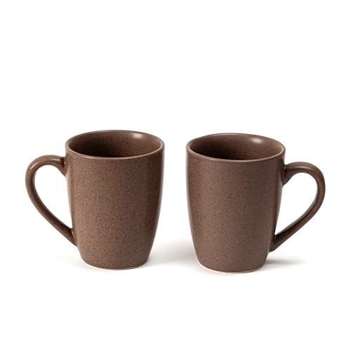 Beyond Homes Ceramic Coffee Mug Set of 2, 330 ml, Mocha Brown | Matte Smooth Textured | Microwave Safe Ceramic Cup Set for Kitchen, Tea Cups for Daily Use (2, Mocha Brown) - Image 1