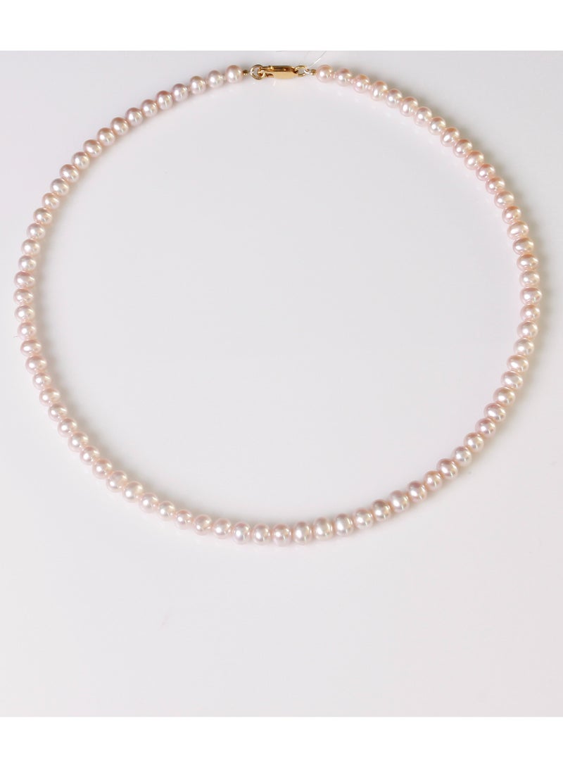 MIKURA Necklace 1L 42Cm, Freshwater Pearls, A Quality, Natural Multi Color, 5.5-5.0MM, 18KY - Image 2