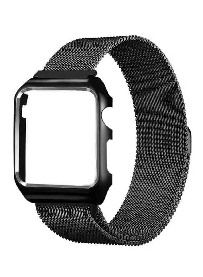 Voberry Replacement Band With Case For Apple Watch Series 3/2/1 Black - Image 1