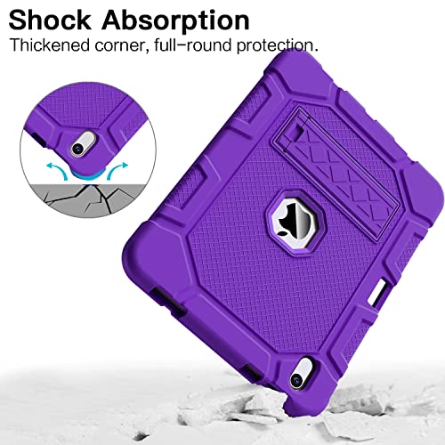 Azzsy Case for iPad (A16) 11th Generation 11 Inch 2025 / iPad 10th Generation 10.9 Inch 2022, [Built-in Pencil Holder] Heavy Duty Shockproof Rugged Protective Case, Purple - Image 5