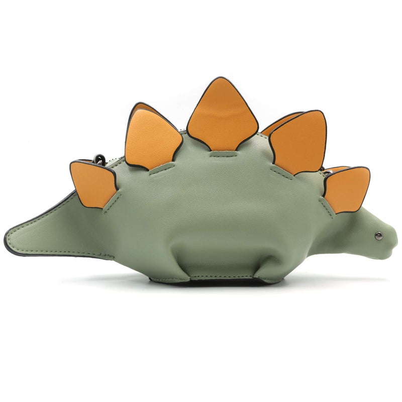 Ondeam Dinosaur Shoulder Purses,PU Stegosaurus CrossBody Bag for Girl Women(Green) - Image 1