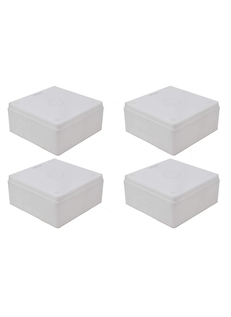 RASHRI ; One For All RASHRI One For All PVC Square Junction Box 4x4 Inches for CCTV Cameras Pack of 4  - Image 1