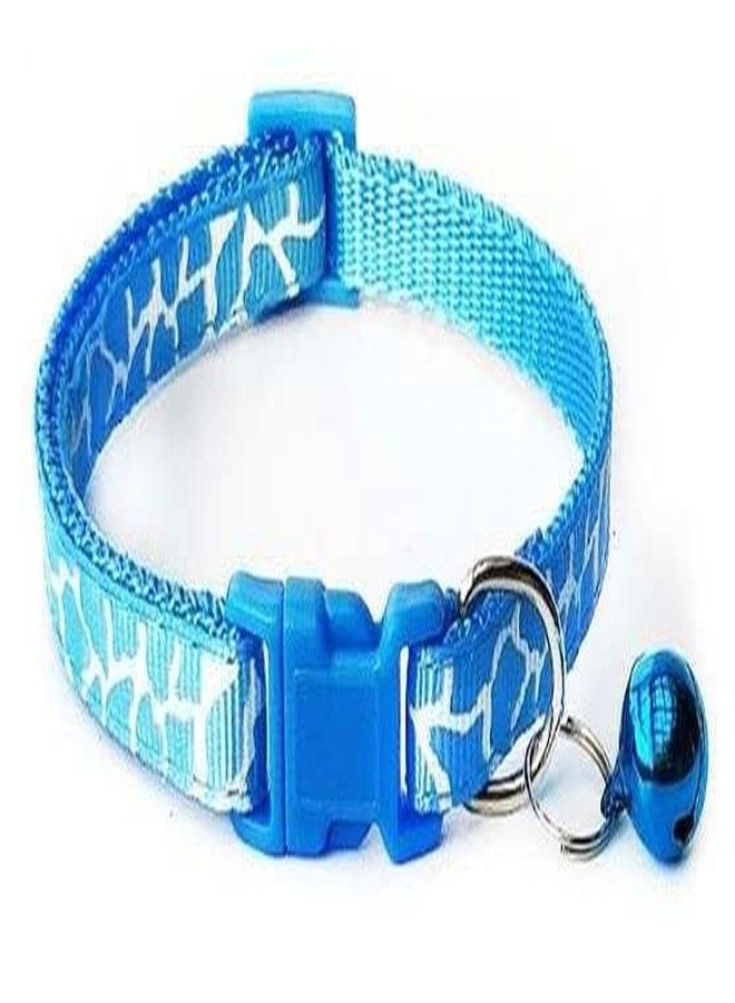 Litvibes Cat Collars Breakaway with Bell & Ribbed Design,Kitten & Small Dogs Soft Adjustable,Safe,Solid & Protection for Cats & Puppies,Cute Kitty Neckband with Unique Design-(Blue),14x2 cm - Image 1