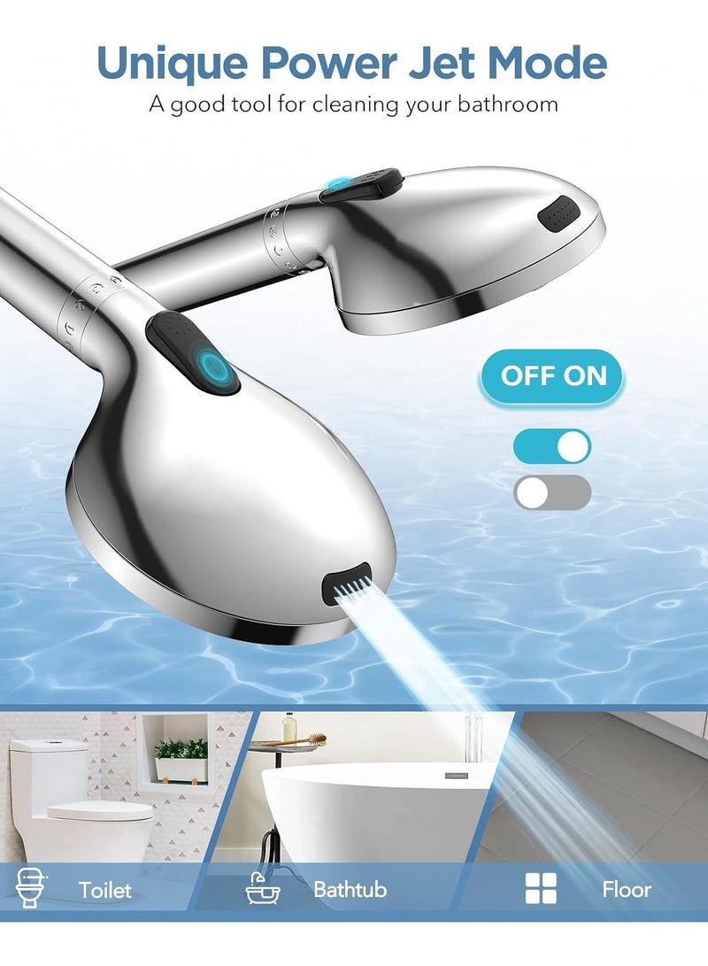 Filtered Shower Head with Handheld, 9 Spray Setting Shower head with Filters - Shower Head for Hard Water Remove Chlorine, Reduce Dry Itchy Skin, Power Wash to Clean Tub, Corner, Pet  - Image 4