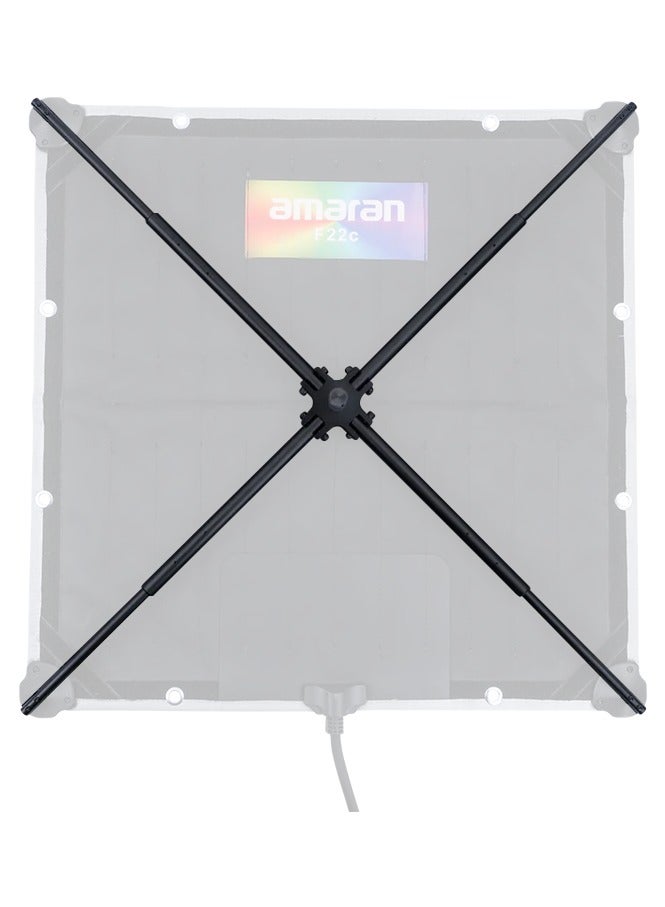 Aputure Light Bracket for Amaran F22x/F22c – Updated Folding X‑Frame with Knurled Baby‑Pin, Spring‑Loaded Support Rods & Carry Bag - Image 4