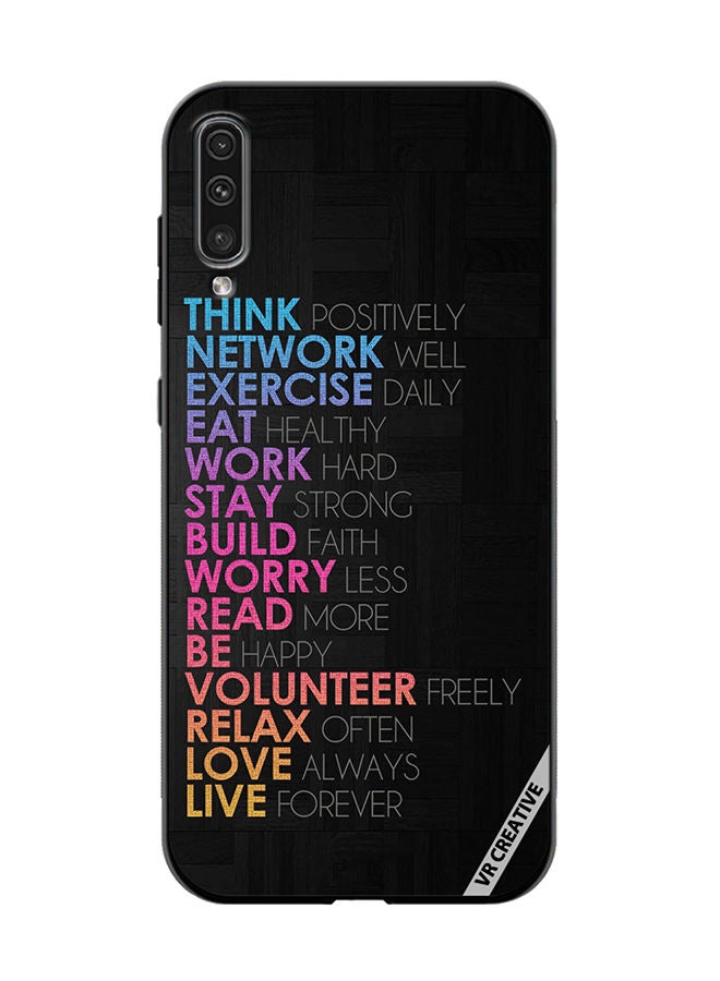 VR CREATIVE Protective Case Cover For Samsung Galaxy A70/A70s Think Positively Network Well Design Multicolour - Image 1