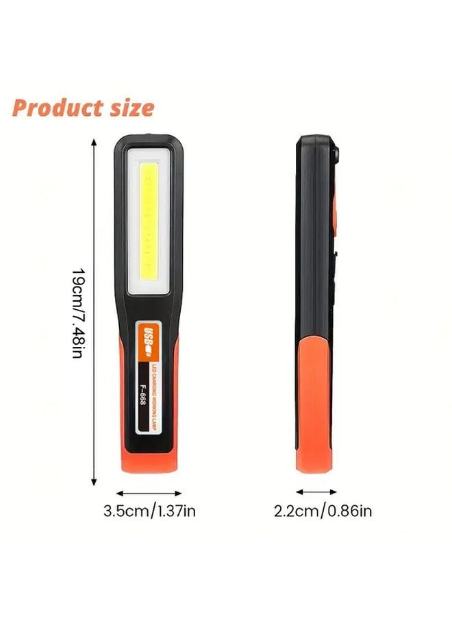 1pc Handheld LED COB Flashlight Rotatable Foldable USB Rechargeable Work Light With Hook Magnetic - Image 5