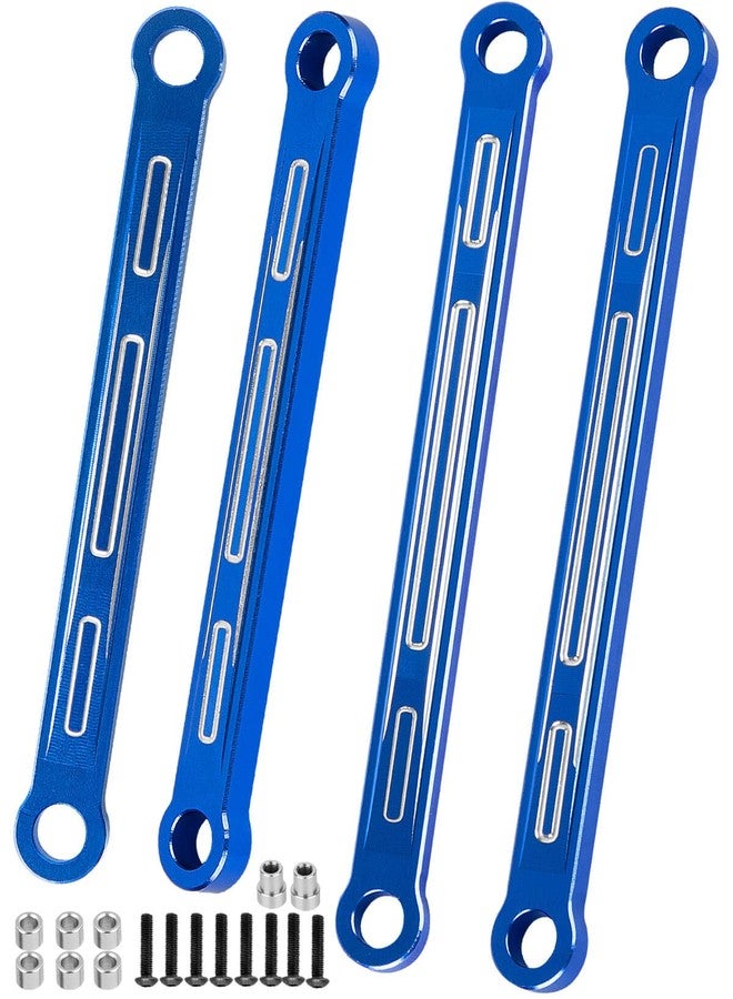 hopsupRC Aluminum Chassis Links Upgrade Parts for 1/10 Slash,Rustler,Stampede 4X4,Alloy Non-Adjustable Front&Rear Suspension Links Hops Up,Replaces 3641,4PCS,Navy Blue - Image 1
