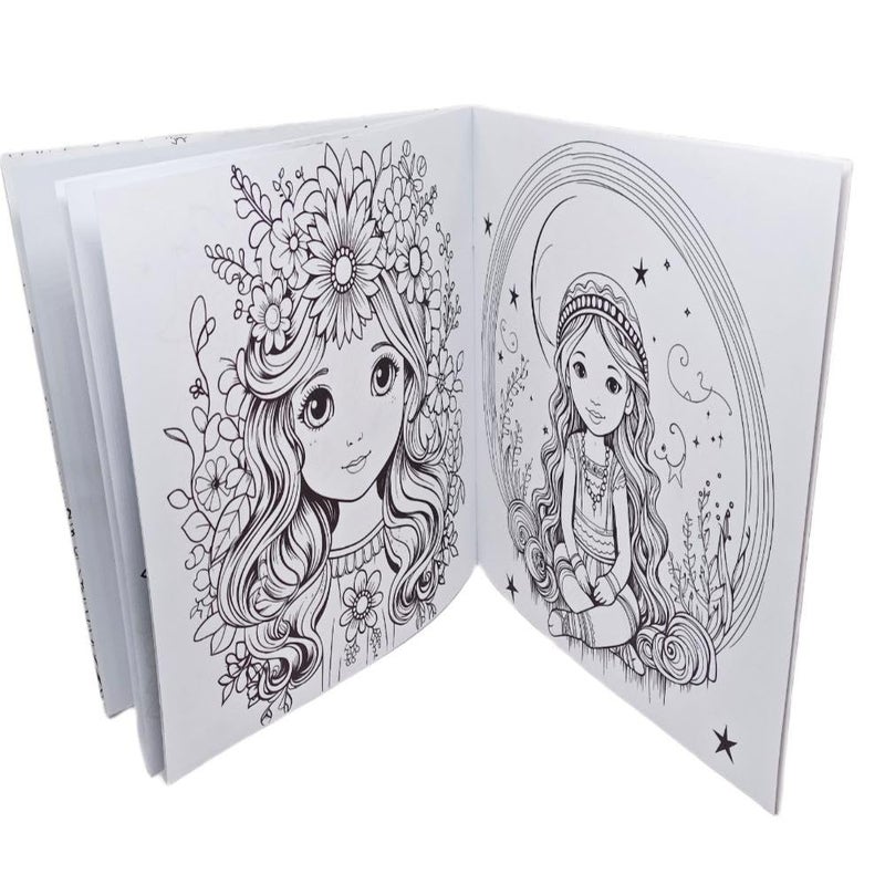 Coloring Book 24 Professional Drawing Suitable for Adults and Kids Gifted Multi Shapes (Pink)