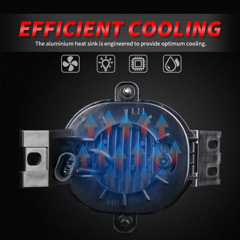 XPCTD LED Fog Lights for Dodge Ram 1500/2500/3500 - Image 5