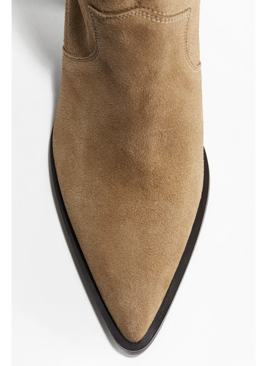 اتش اند ام Leather Cowboy Boots