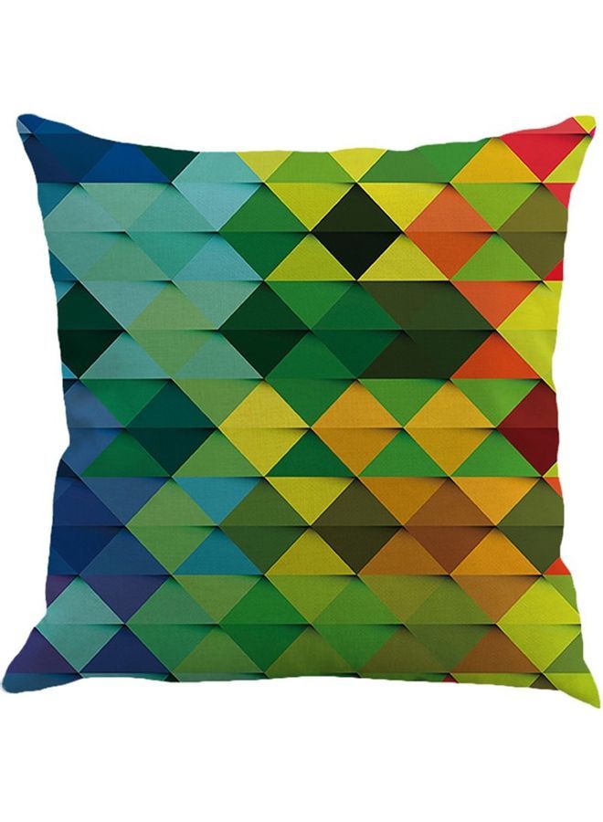 NIBEMINENT Geometric Linen Cotton Cushion Cover Multicolour - Image 3