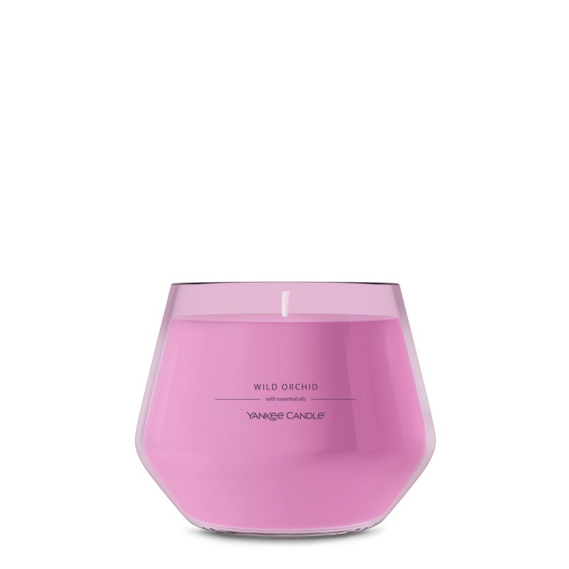 YANKEE CANDLE Yankee Candle Studio Medium Candle Wild Orchid 10 oz LongLasting EssentialOil Scented Soy Wax Blend Candle  4065 Hours of Burning Time