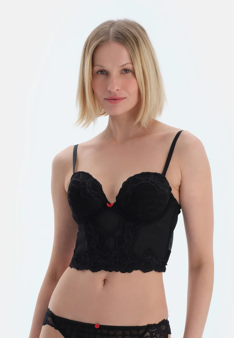 Graphic Bustier Polyester Blend Underwear