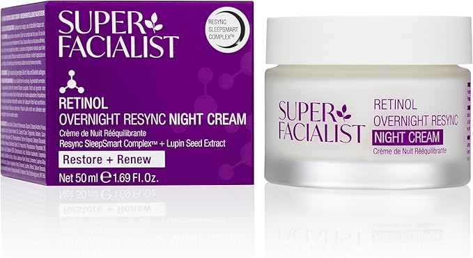 Super Facialist Vitamin C Overnight Resync Night Cream SleepSmart Complex Shea Butter Licorice Extract Radiant Youthful Skin Vegan Friendly 50ml - Image 1