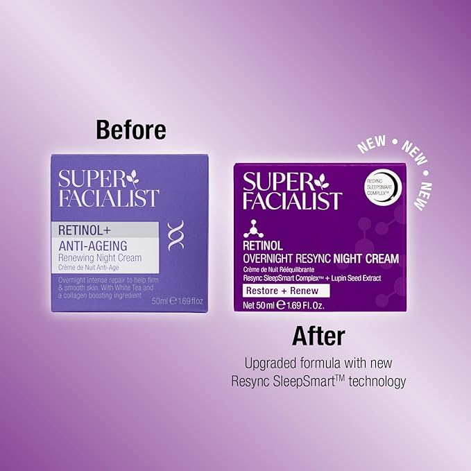 Super Facialist Vitamin C Overnight Resync Night Cream SleepSmart Complex Shea Butter Licorice Extract Radiant Youthful Skin Vegan Friendly 50ml - Image 3