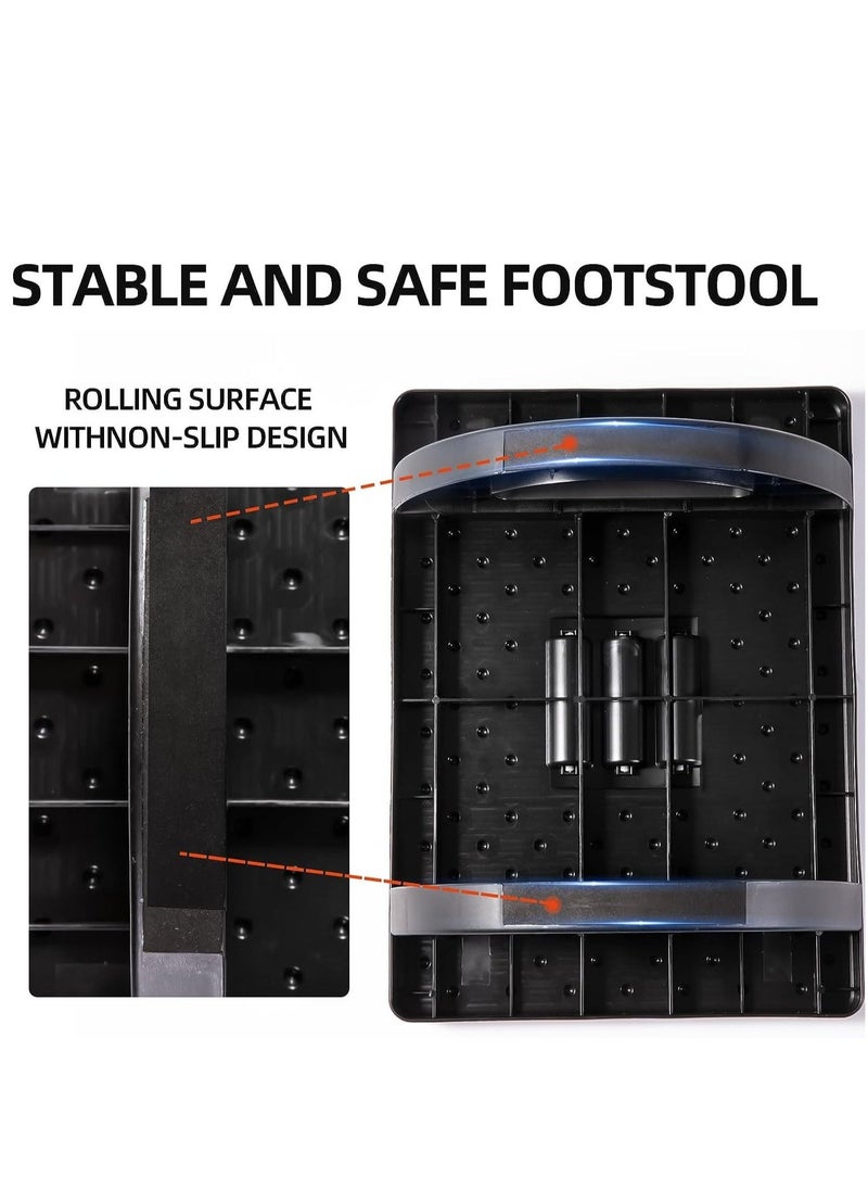 إسكدنيا Ergonomic Foot Rest Under Desk, 180° Rocking Desk Foot Stool with Massage Surface, Foot Massager for Home, Office, Relieve Leg Pressure (Grey) - Image 5