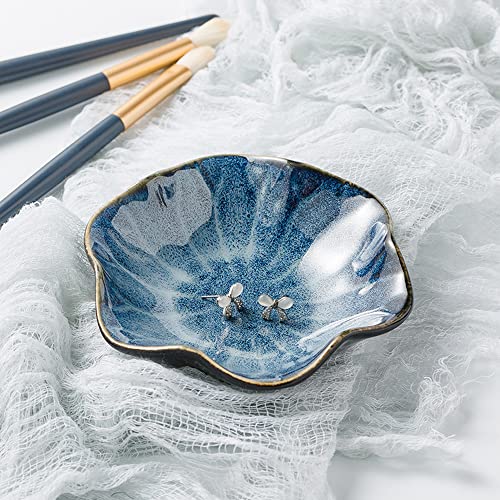 Mecaikru Jewelry Dish, Ceramic Trinket Tray, Small Ring Dish Holder, Key Bowl, Home Decoration for Friends Sisters Mother - Image 3