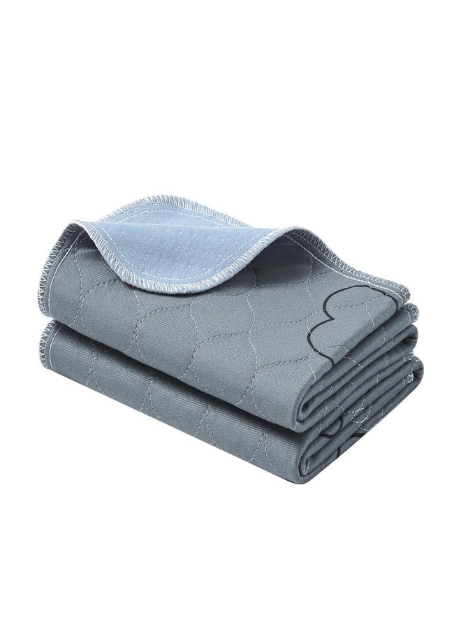 Feandrea Washable Dog Pee Pad, 2 Pack, Reusable, 24 x 18 Inches, S, Waterproof Pet Training, Leakproof, Non-Slip, Super Absorbent, Gray UPTD018G01 - Image 1