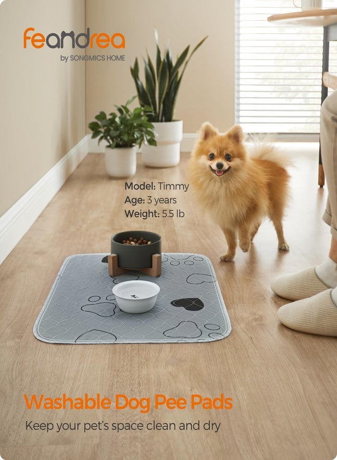 Feandrea Washable Dog Pee Pad, 2 Pack, Reusable, 24 x 18 Inches, S, Waterproof Pet Training, Leakproof, Non-Slip, Super Absorbent, Gray UPTD018G01 - Image 2