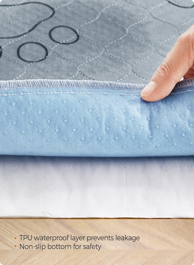 Feandrea Washable Dog Pee Pad, 2 Pack, Reusable, 24 x 18 Inches, S, Waterproof Pet Training, Leakproof, Non-Slip, Super Absorbent, Gray UPTD018G01 - Image 5