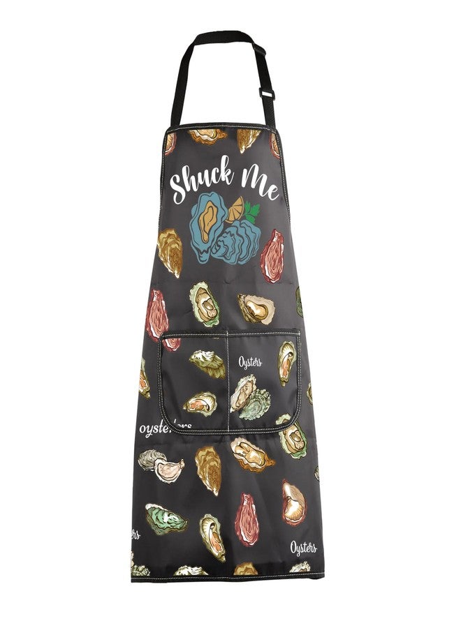 MBMSO Oyster Shucking Apron Shuck Me Oyster Apron Oyster Lover Gifts Oyster Roast Apron Chef Apron Oyster Apron with Pockets (Oyster Apron-b) - Image 1