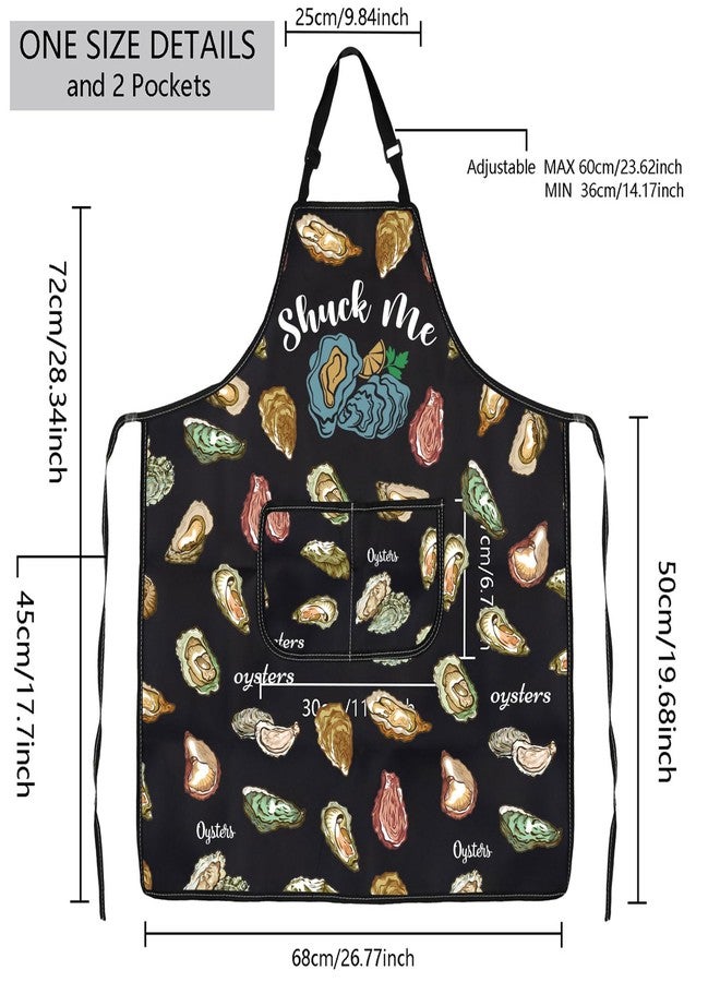 MBMSO Oyster Shucking Apron Shuck Me Oyster Apron Oyster Lover Gifts Oyster Roast Apron Chef Apron Oyster Apron with Pockets (Oyster Apron-b) - Image 2