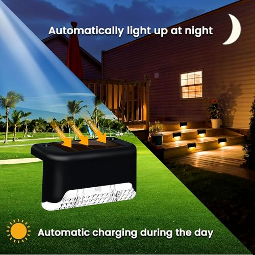 BRITSPEAR Solar Light Outdoor Garden Waterproof Stair Deck Pool Patio Fence Gate Yard Floor Step Railing Window Balcony Sunlight Pathway (16, Standard) - Image 4