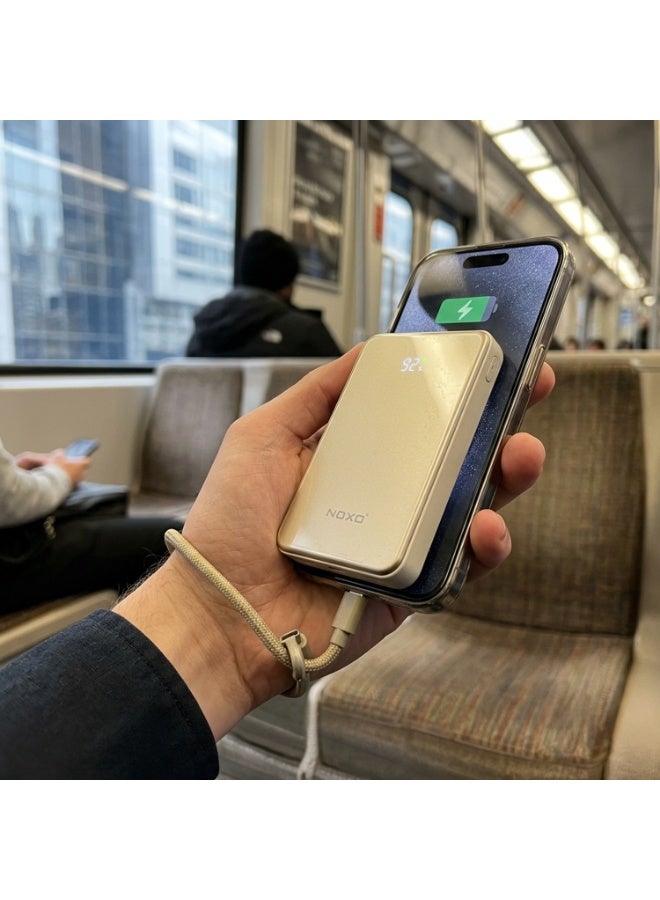 NOXO PN-12 10000mAh 22.5W Fast Charging Magnetic Wireless Power Bank with 15W Wireless Charging, 20W Type-C & 22.5W USB-A Output, Dual Type-C Input, Portable Battery Charger for Compatible Smartphones, Travel, Office and Outdoor Use - Image 5