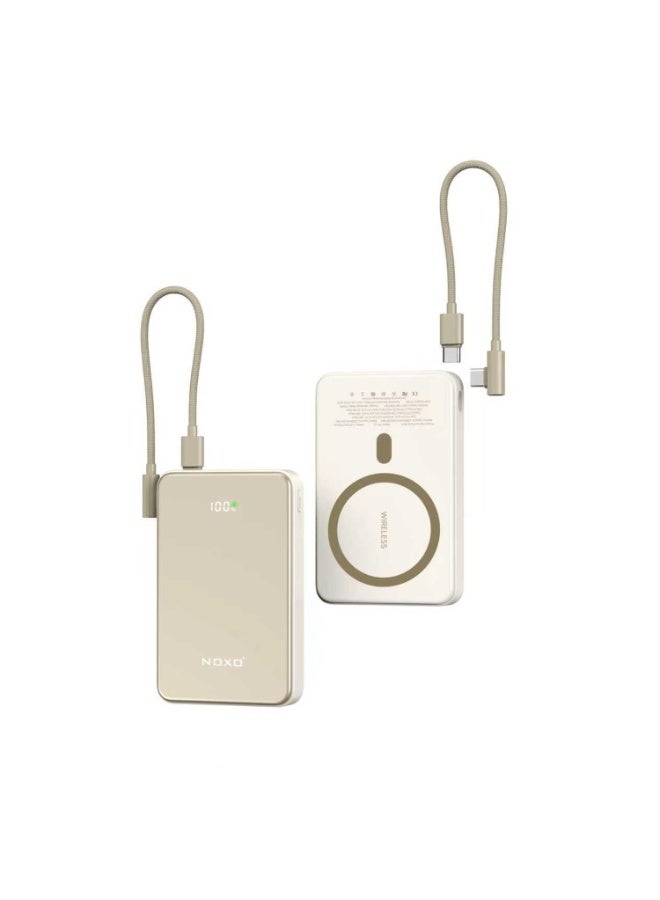 NOXO PN-12 10000mAh 22.5W Fast Charging Magnetic Wireless Power Bank with 15W Wireless Charging, 20W Type-C & 22.5W USB-A Output, Dual Type-C Input, Portable Battery Charger for Compatible Smartphones, Travel, Office and Outdoor Use - Image 1
