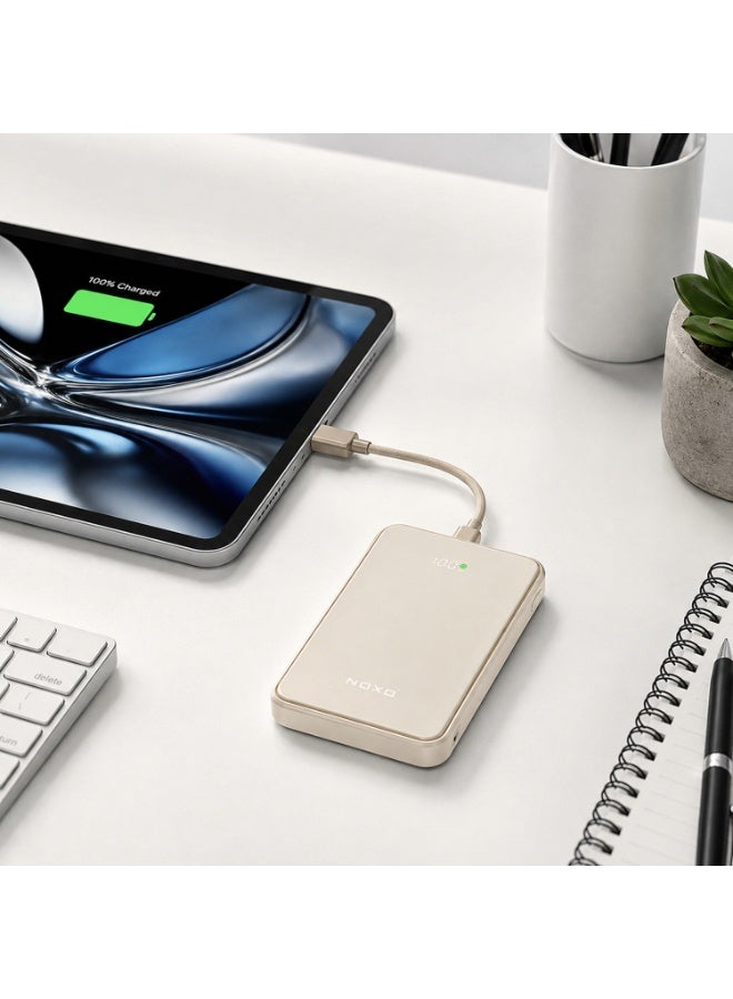 NOXO PN-12 10000mAh 22.5W Fast Charging Magnetic Wireless Power Bank with 15W Wireless Charging, 20W Type-C & 22.5W USB-A Output, Dual Type-C Input, Portable Battery Charger for Compatible Smartphones, Travel, Office and Outdoor Use - Image 4