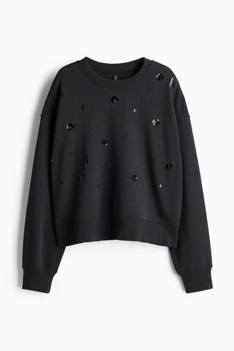 H&M Oversized embellished sweatshirt