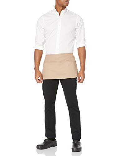 Uncommon Threads Unisex Waist Apron 3 Section Pocket, Khaki, One Size - Image 1