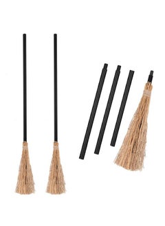 Witch Broom Costume Accessories Wizard Broomstick Cosplay Broom Props Realistic Wizard Flying Broom Stick Accessory For Costumes (2 Pieces)