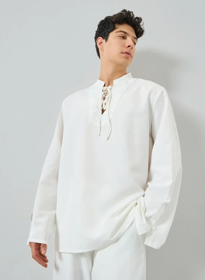 Take Two  Men White Linen Top and Pants Co-Ords for Men | Best Price UAE
