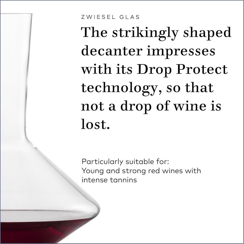 SCHOTT ZWIESEL ديكانتر شوت زويزل للنبيذ الأحمر النقي - إبريق كريستال تريتان أنيق مع تقنية حماية من القطرات (25 أونصة) - Image 4