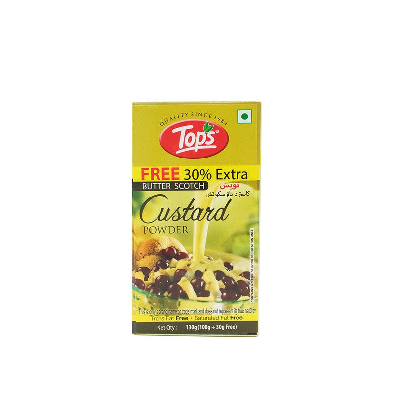 Tops Custard Butterscotch 130G - Mono Carton - Image 1