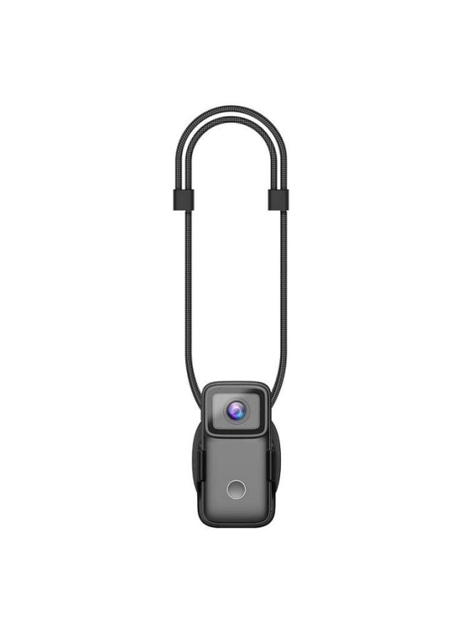 Generic SJCAM C100/C200/C300 Special Magnetic Lanyard Liberation Fixed Back Clip Running Record Camera-Color:C200 Magnetic Lanyard Set Black  - Image 1
